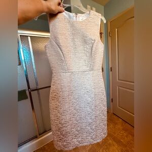Kate Spade ♠️ Elegant Sleeveless Textured Dress - Cream with light pink